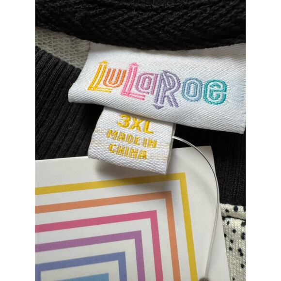 LuLaRoe TORRIE V-Neck Relaxed Fit Sweater 3XL Gray & Black Aztec New With Tags - Picture 4 of 8